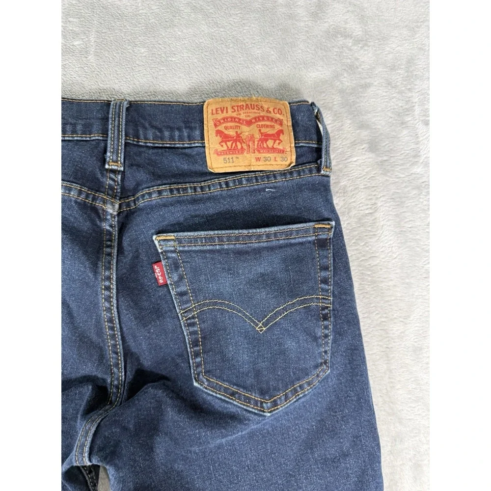 Levis‎ 511 Jeans Mens 30x30 Blue Denim Slim Fit Casual